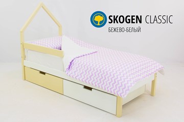 Детская кровать-домик мини Skogen бежево-белый в Архангельске
