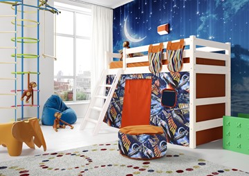 Детская кровать-чердак Соня, Вариант 6 Белый в Архангельске