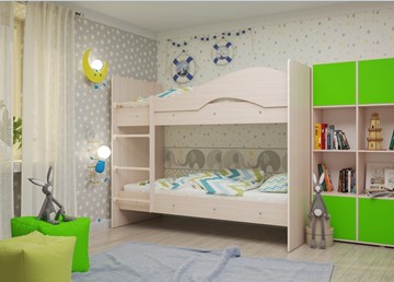 Двухэтажная детская кровать Мая на щитах, цвет Млечный дуб в Архангельске - предосмотр 1
