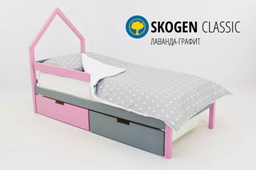 Детская кровать-домик мини Skogen лаванда-графит в Архангельске