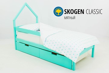 Кровать-домик детская мини Skogen мятная в Архангельске