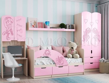 Детская комната для девочки Юниор-3, Розовый металлик в Архангельске