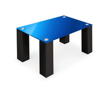 Стеклянный столик в зал Колизей-8, черный/синее стекло в Архангельске