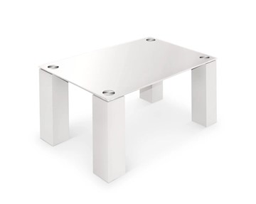 Стеклянный столик в зал Колизей-8, белый/белое стекло в Архангельске
