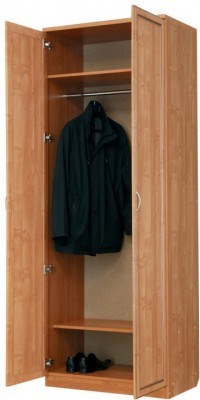 Шкаф 2-х дверный 100 со штангой, цвет Дуб Сонома в Архангельске - изображение 1