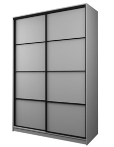 Шкаф 2-х дверный MAX МШ-25-6-18-11, Профиль Черный/Цвет Серый Шагрень в Архангельске