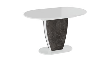Обеденный раздвижной стол Монреаль тип 1 (Белый глянец/Моод темный) в Архангельске