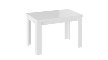 Кухонный стол раскладной Норман тип 1, цвет Белый/Стекло белый глянец в Архангельске