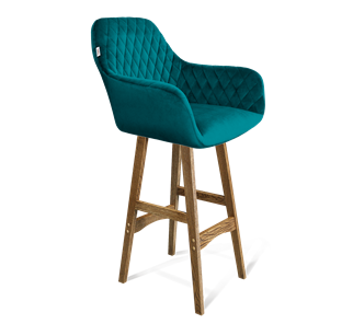 Барный стул SHT-ST38 / SHT-S65 (альпийский бирюзовый/дуб брашированный коричневый) в Архангельске