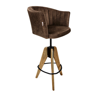 Барный стул SHT-ST42-1 / SHT-S92 (кофейный трюфель/браш.коричневый/черный муар) в Архангельске