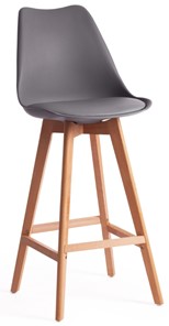 Барный кухонный стул TULIP BAR (mod. C1014H) 57х48х104 серый 024 /натуральный арт.15205 в Архангельске
