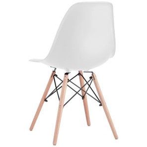 Комплект обеденных стульев 4 шт. BRABIX "Eames CF-010", пластик белый, опоры дерево/металл, 532630, 2033A в Архангельске