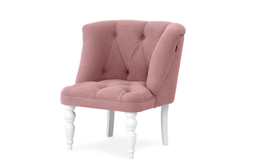 Кресло на ножках Бриджит розовый ножки белые в Архангельске