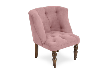 Кресло Бриджит розовый ножки коричневые в Архангельске