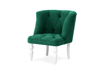 Кресло на ножках Бриджит зеленый ножки белые в Архангельске