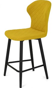Кухонный стул Кубика Марио полубарный(Желтый Т182/ноги черные) в Архангельске