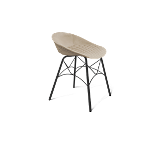 Обеденный стул SHT-ST19-SF1 / SHT-S107 (ванильный крем/черный муар) в Архангельске