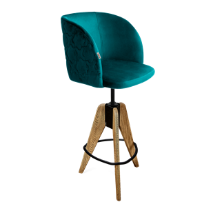 Полубарный стул SHT-ST33-1 / SHT-S92 (альпийский бирюзовый/браш.коричневый/черный муар) в Архангельске