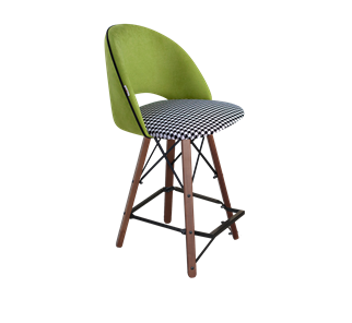 Полубарный стул SHT-ST34-3 / SHT-S80-1 (оливковый/гусиная лапка/темный орех/черный) в Архангельске