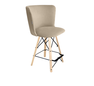 Полубарный стул SHT-ST36 / SHT-S80-1 (ванильный крем/прозрачный лак/черный) в Архангельске