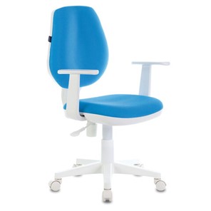 Компьютерное кресло Brabix Fancy MG-201W (с подлокотниками, пластик белый, голубое) 532411 в Архангельске