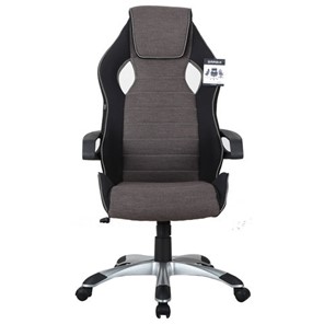 Кресло офисное Brabix Techno GM-002 (ткань, черное/серое, вставки белые) в Архангельске