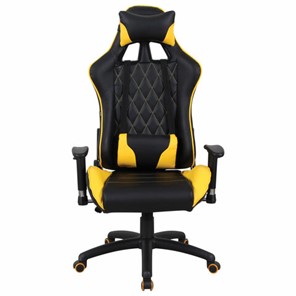 Кресло компьютерное Brabix GT Master GM-110 (две подушки, экокожа, черное/желтое) 531927 в Архангельске
