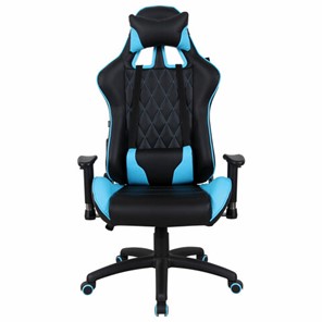 Кресло компьютерное Brabix GT Master GM-110 (две подушки, экокожа, черное/голубое) 531928 в Архангельске