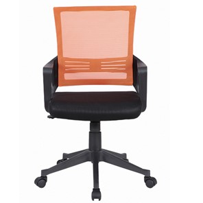 Кресло компьютерное Brabix Balance MG-320 (с подлокотниками, комбинированное черное/оранжевое) 531832 в Архангельске