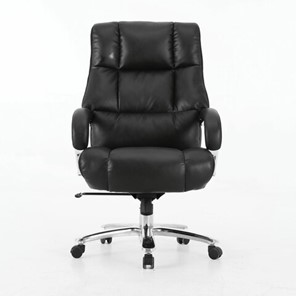 Кресло Brabix Premium Bomer HD-007 (рециклированная кожа, хром, черное) в Архангельске