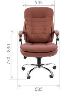 Офисное кресло CHAIRMAN 795 экокожа, цвет коричневый в Архангельске - предосмотр 1