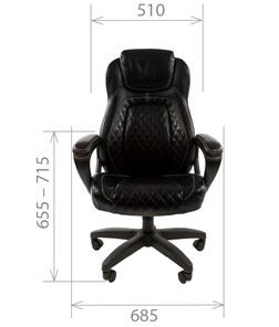 Офисное кресло CHAIRMAN 432, экокожа, цвет черный в Архангельске - предосмотр 1