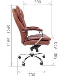 Офисное кресло CHAIRMAN 795 экокожа, цвет коричневый в Архангельске - предосмотр 2