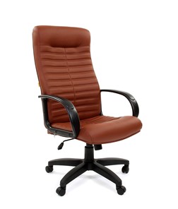 Офисное кресло CHAIRMAN 480 LT, экокожа, цвет коричневый в Архангельске