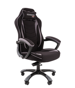 Кресло игровое CHAIRMAN GAME 28 Полиэстер комбинированная ткань серый/черный в Архангельске