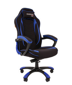 Кресло игровое CHAIRMAN GAME 28 Полиэстер комбинированная ткань синий/черный в Архангельске