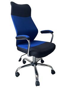 Кресло компьютерное C168 черный/синий в Архангельске