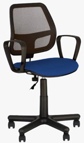 Кресло компьютерное ALFA GTP (PM60) CAGLIARI черный, синий в Архангельске