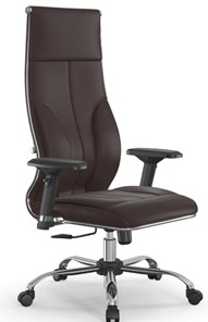 Кресло офисное Мetta L 1m 46/4D Infinity Easy Clean топган, нижняя часть 17833 темно-коричневый в Архангельске
