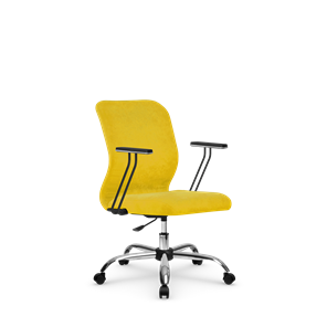 Кресло компьютерное SU-Mr-4/подл.110/осн.006 желтый в Архангельске