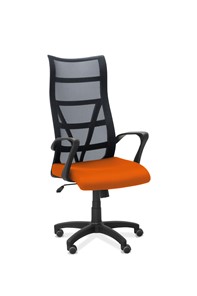 Кресло для персонала Топ, сетка/ткань TW / черная/ оранжевая в Архангельске