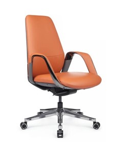 Кресло в офис Napoli-M (YZPN-YR021), Оранжевая кожа/Серая кожа в Архангельске