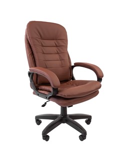 Кресло компьютерное CHAIRMAN 795 LT, экокожа, цвет коричневый в Архангельске