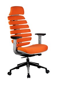 Кресло офисное Riva Chair SHARK (Оранжевый/серый) в Архангельске
