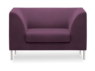 Офисное мягкое кресло Сиеста, ткань Сахара / фиолетовая С33 в Архангельске
