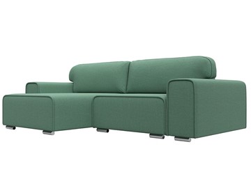 Угловой диван с оттоманкой Лига-029, Амур зеленый (Рогожка) в Архангельске