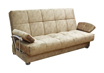 Прямой диван FLURE Home Милана 6 БД с хром. подлокотниками, Боннель в Архангельске