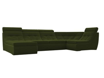 Модульный раскладной диван Холидей люкс, Зеленый (микровельвет) в Архангельске