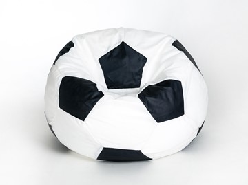 Кресло-мешок Мяч малый, бело-черный в Архангельске