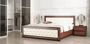 Кровать 2-спальная Стиль 2, 160х200, кожзам, с основанием в Архангельске